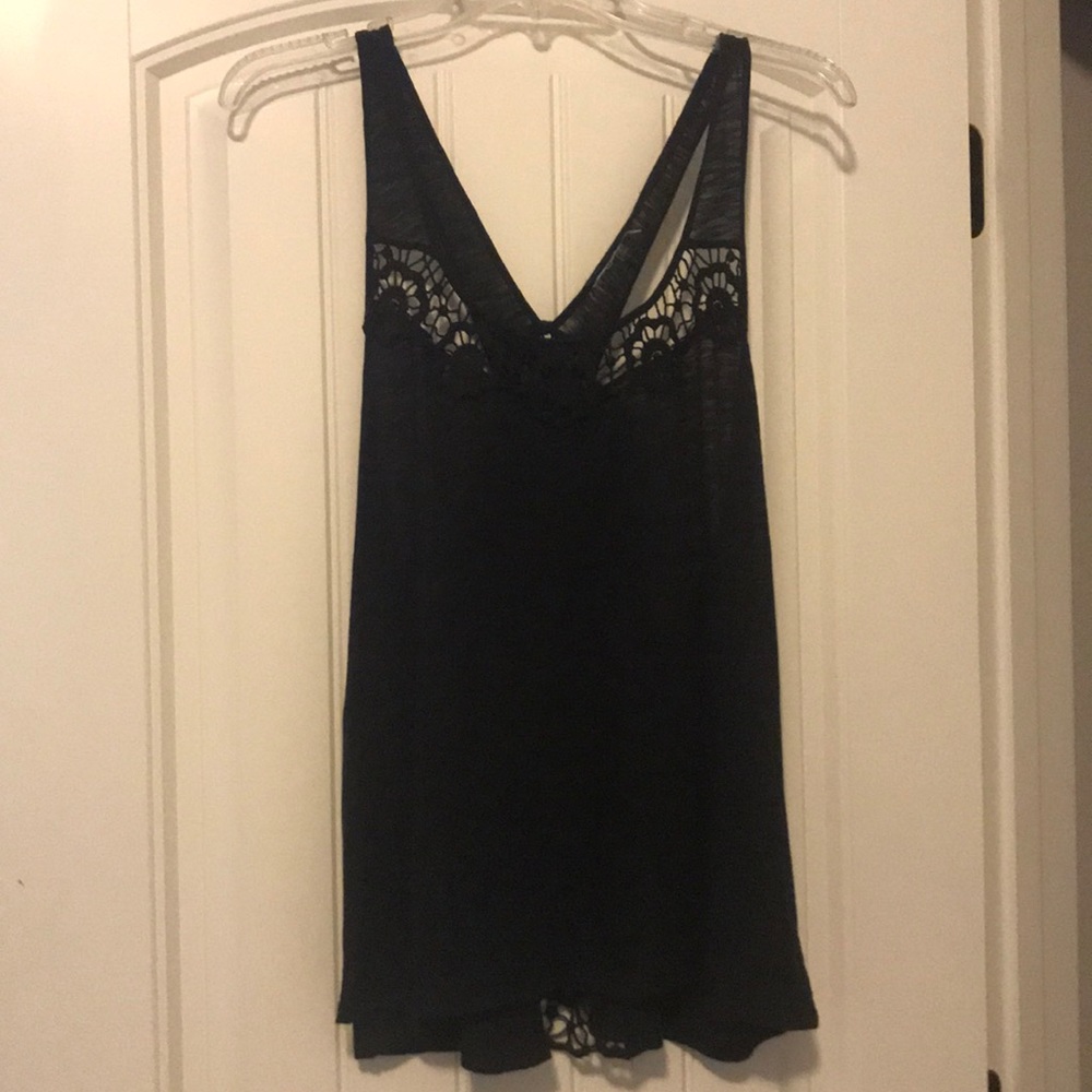 Black lace tank